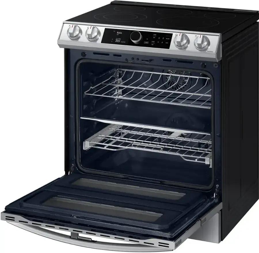 Samsung - 6.3 cu. ft. Flex Duo™ Front Control Slide-in Electric Range with Smart Dial, Air Fry & Wi-Fi - Stainless Steel image 7