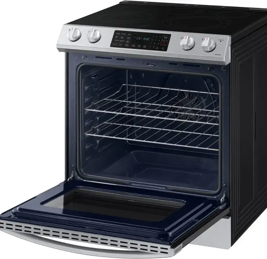 Samsung - 6.3 cu. ft. Flex Duo™ Front Control Slide-in Electric Range with Smart Dial, Air Fry & Wi-Fi - Stainless Steel image 8