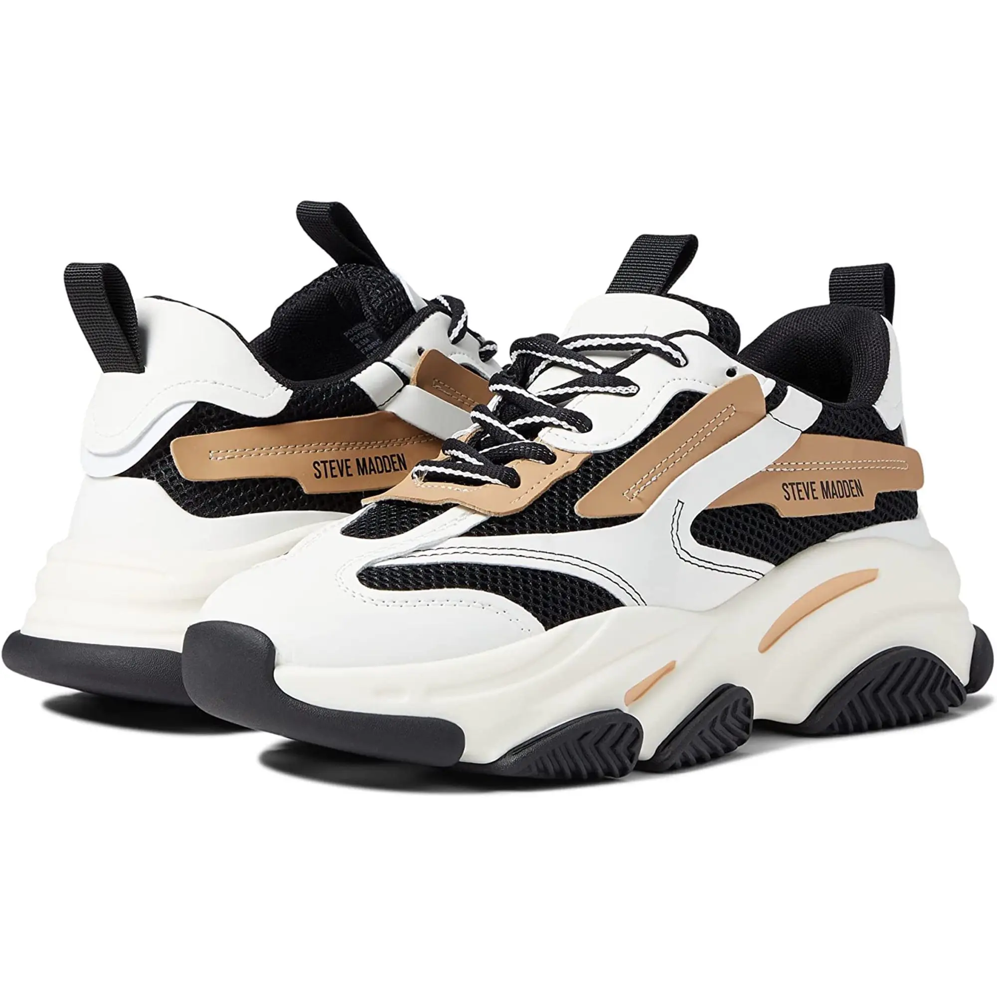 STEVE MADDEN POSSESSION Sneakers Black / Tan image 4