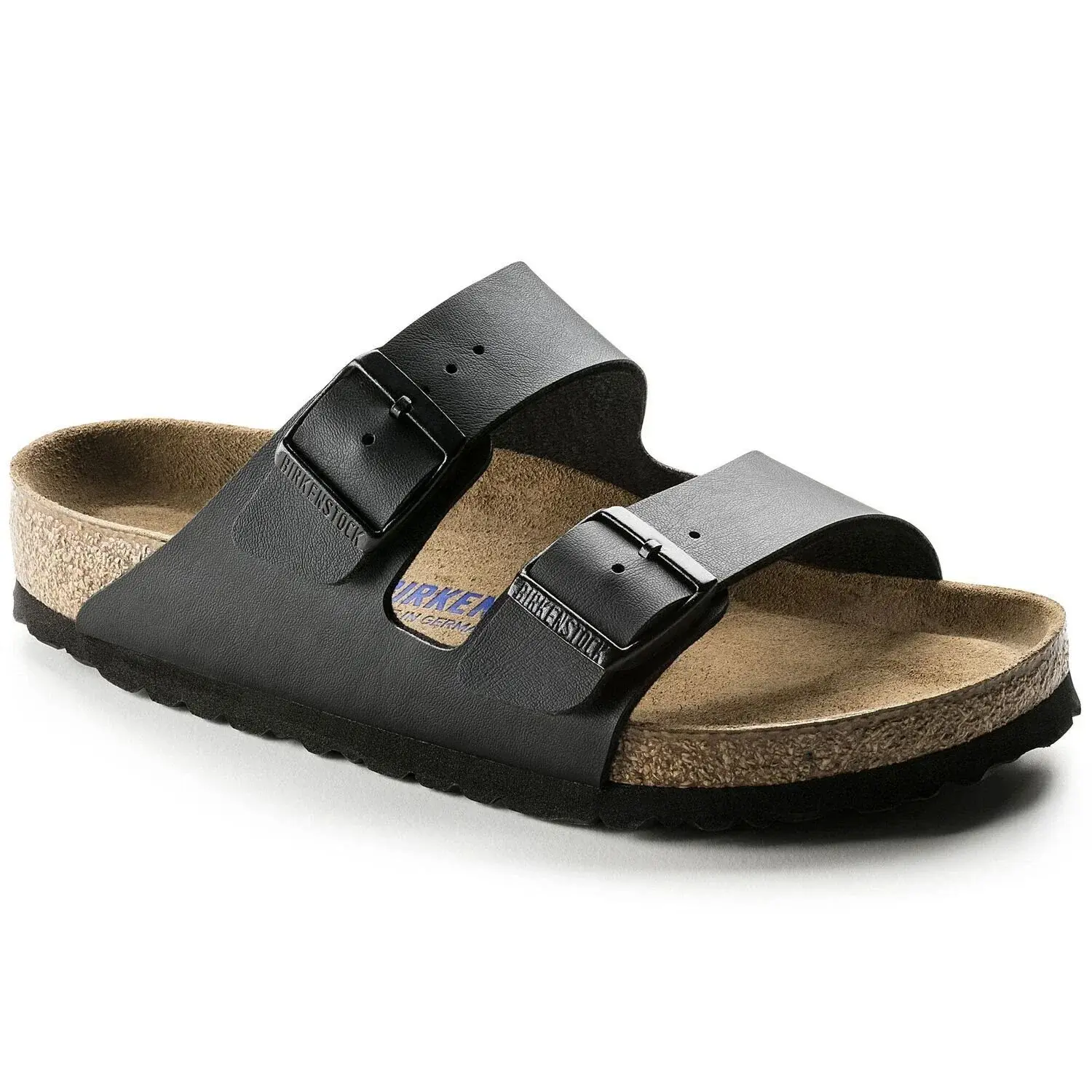 Birkenstock Women's Arizona Soft Footbed, Black Birko-Flor¿, 39 Regular EU image 1