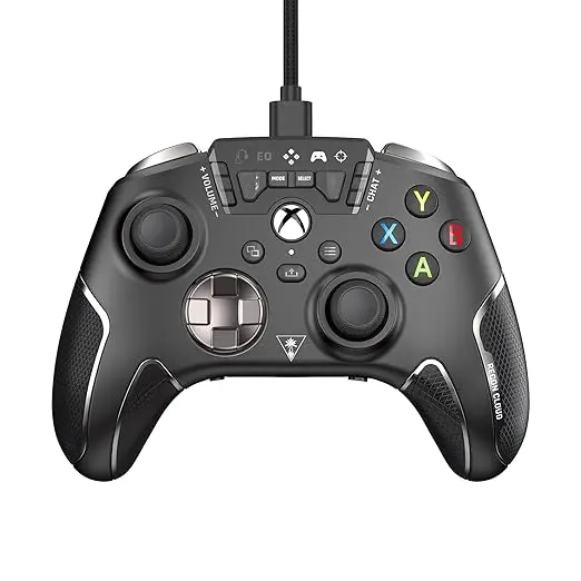 Turtle Beach Recon Cloud Wired Game Controller with Bluetooth for Xbox Series X|S, Xbox One, Windows, Android Mobile Devices – Remappable Buttons, Audio Enhancements, Superhuman Hearing – Black image 1
