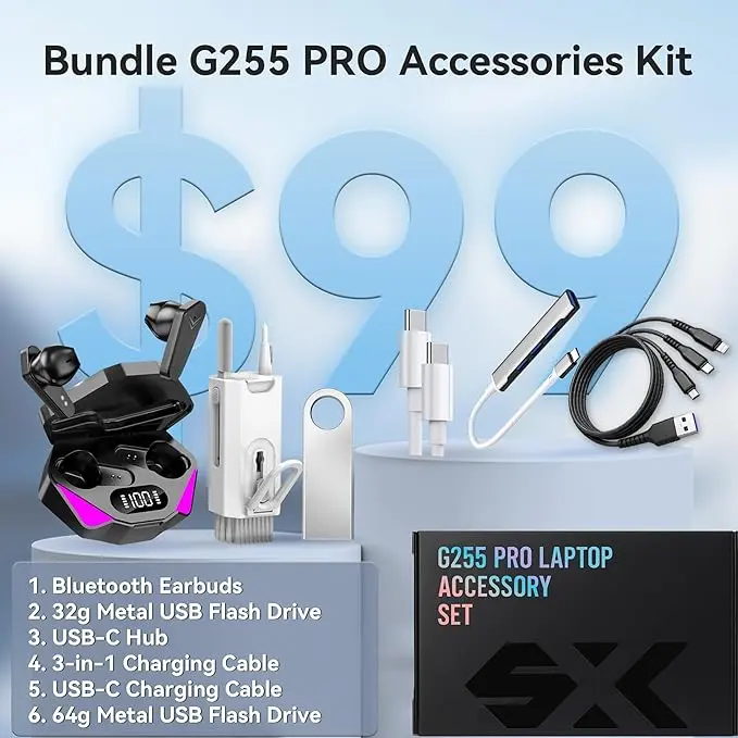 HP 255 G10 15.6 FHD Business Laptop 2025 Updated, AMD Ryzen 5 7530U (Beats i7-1165G7),32GB RAM - 1TB PCIe SSD, Webcam, Windows 11 Pro, Office Pro Permanent with LTP Accessories image 2