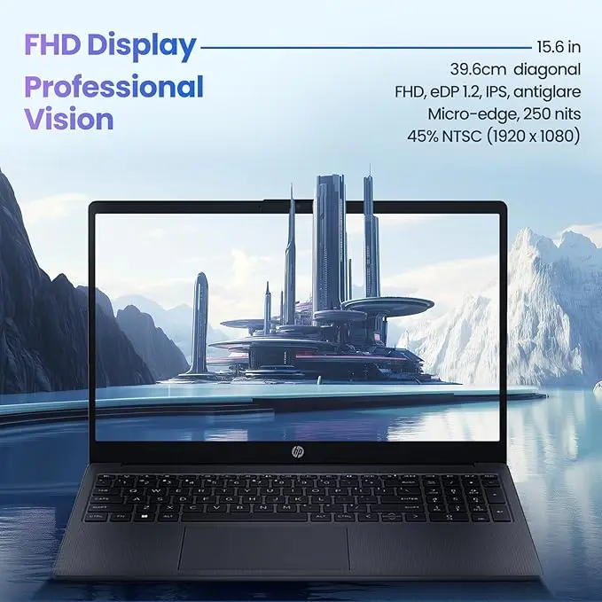 HP 255 G10 15.6 FHD Business Laptop 2025 Updated, AMD Ryzen 5 7530U (Beats i7-1165G7),32GB RAM - 1TB PCIe SSD, Webcam, Windows 11 Pro, Office Pro Permanent with LTP Accessories image 5