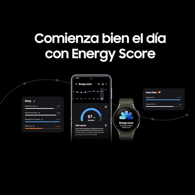 Samsung Galaxy Watch 7 (44mm) AI Smartwatch w/ 1.5" AMOLED, Wear OS 5, Wi-Fi, Bluetooth, Heart Rate, Sleep Apnea & GPS Fitness Tracker, International Model L310 (w/Fast Charger, Green) image 3