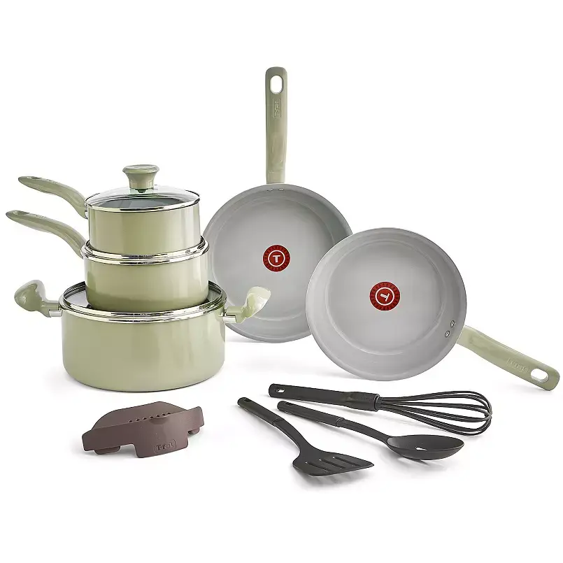 T-Fal Recycled Aluminum Ceramic 12-pc. Nonstick Cookware Set image 1
