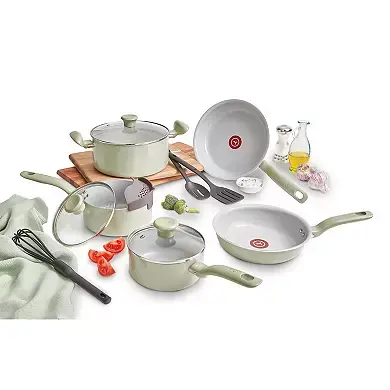 T-Fal Recycled Aluminum Ceramic 12-pc. Nonstick Cookware Set image 3