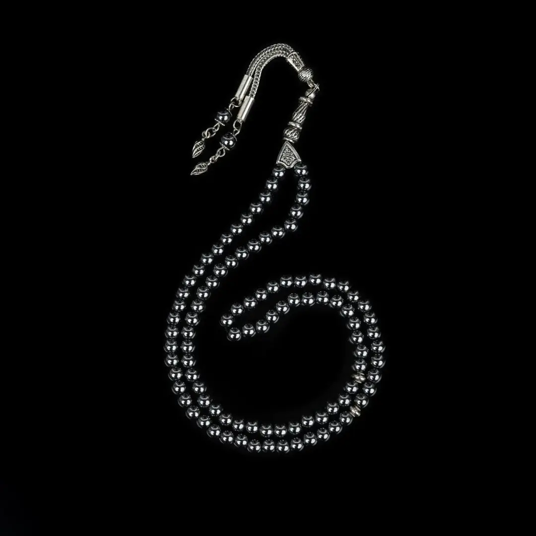 Muslim Prayer Beads | Hematite Stone Beads Islamic Rosary image 1