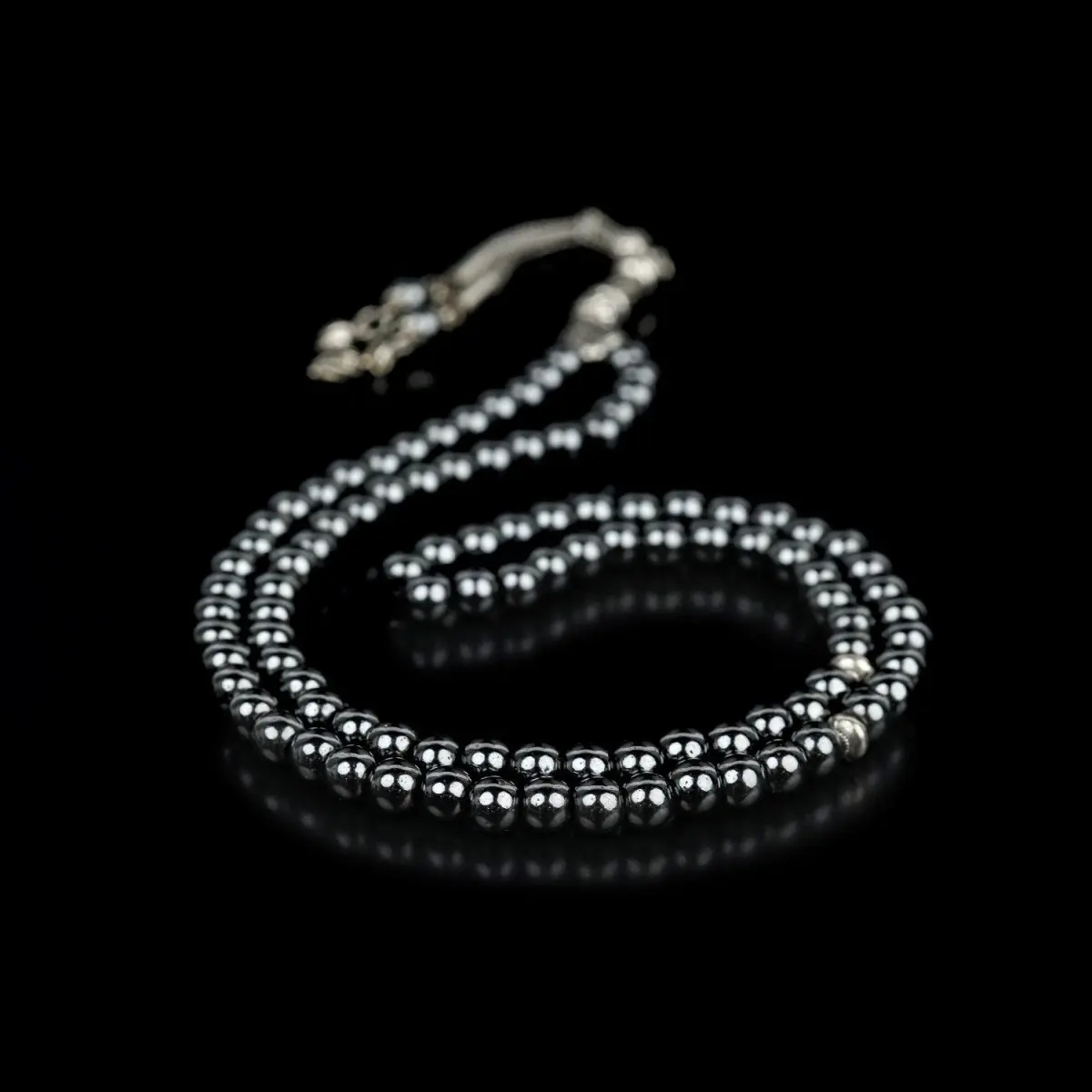 Muslim Prayer Beads | Hematite Stone Beads Islamic Rosary image 4
