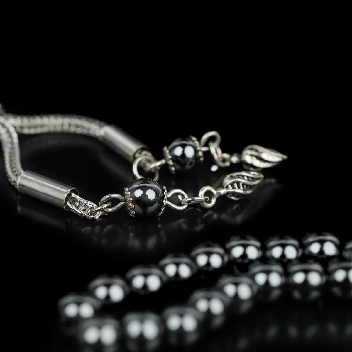 Muslim Prayer Beads | Hematite Stone Beads Islamic Rosary image 6