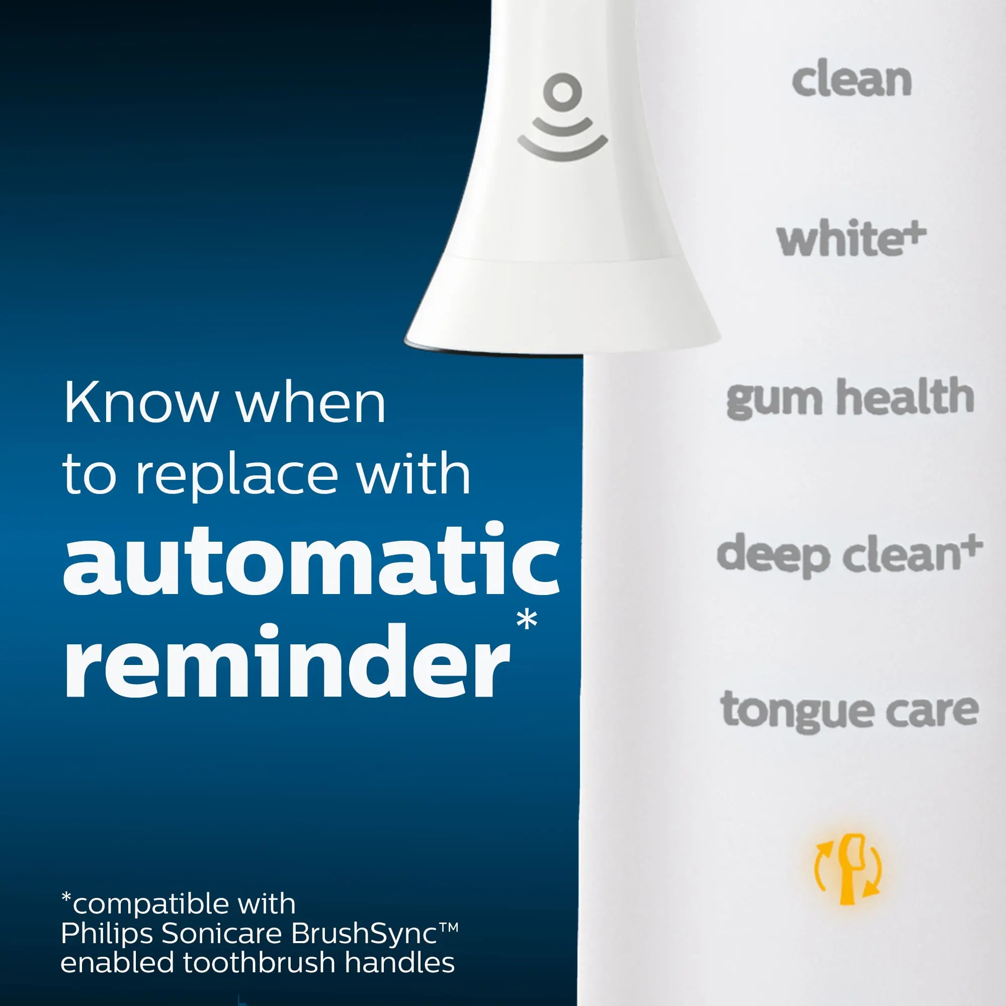 Philips Sonicare 2-In-1 Plaque Removal + Gum Care (G3) Replacement Toothbrush Heads, HX9054/65, Smart Recognition, White 4-pk image 3