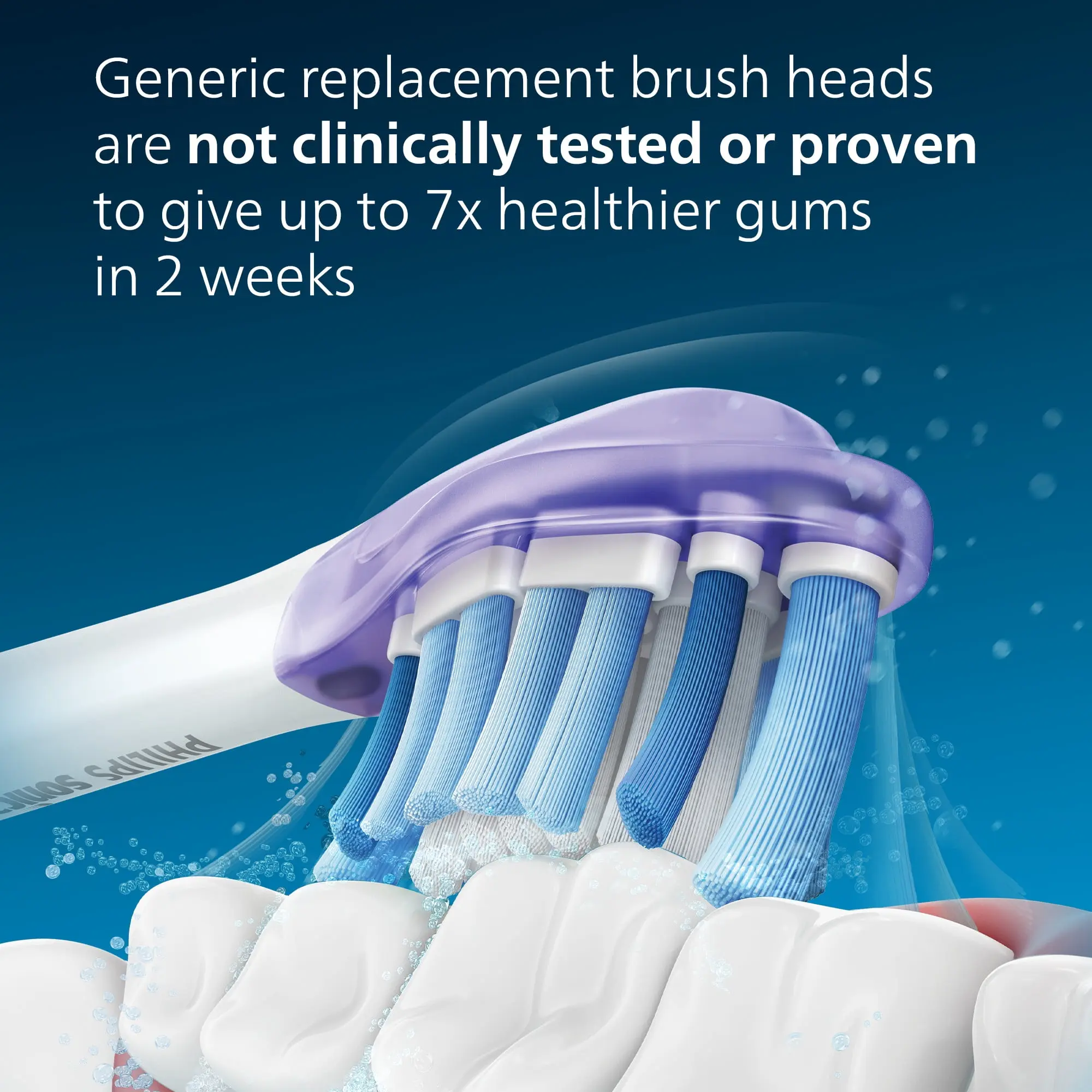 Philips Sonicare 2-In-1 Plaque Removal + Gum Care (G3) Replacement Toothbrush Heads, HX9054/65, Smart Recognition, White 4-pk image 6