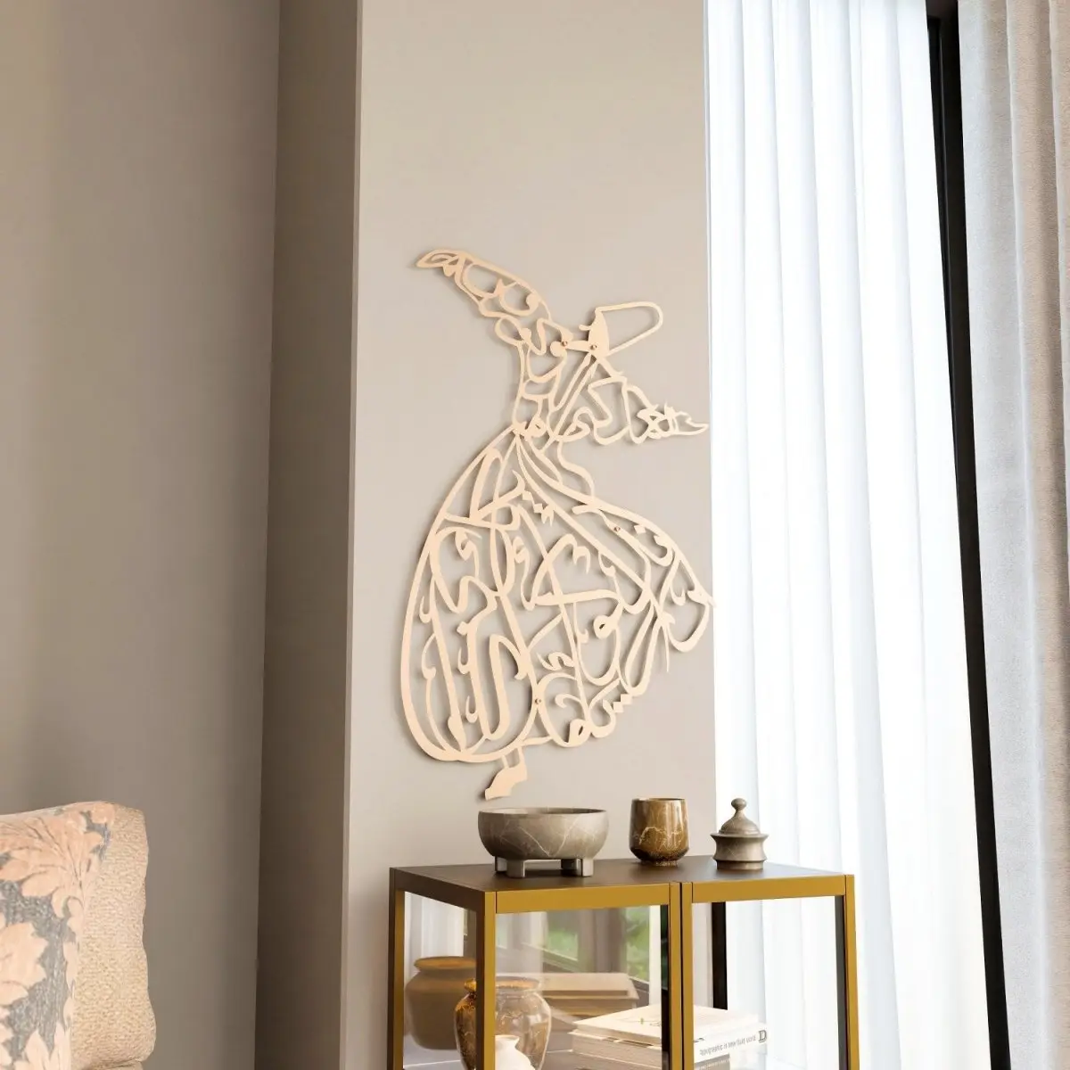 Whirling Dervish Metal Islamic Wall Art image 6