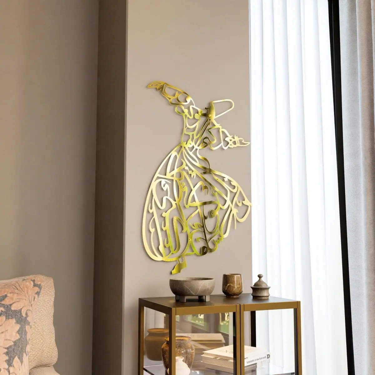 Whirling Dervish Metal Islamic Wall Art image 8