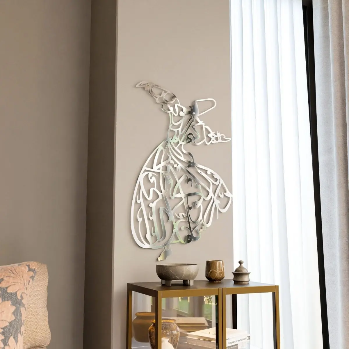 Whirling Dervish Metal Islamic Wall Art image 9