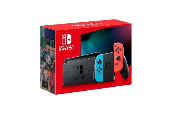 Nintendo Switch with Neon Blue and Neon Red Joy‑Con - Japan Import with US Plug image