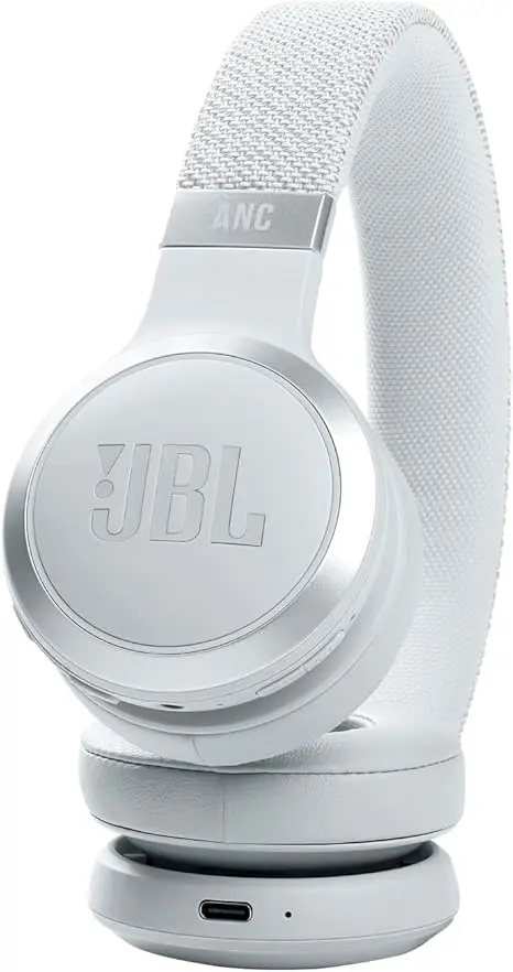 JBL Live 460NC wireless on-ear Noise Cancelling headphones with 50H battery, microphone for calls, lightweight and comfortable, and Alexa Built-in (Optimized for Android), iOS compatible (White) image 3
