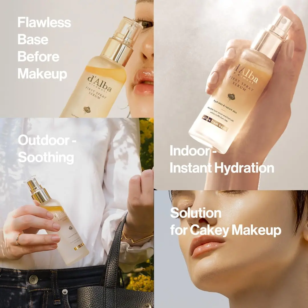 d'alba Piedmont Italian White Truffle First Spray Serum, Vegan Skin Care, Light-weight Face Moisturizer, Glow Serum for Radiant Skin, Non Comedogenic, All In One Mist, Korean Skin Care (3.38 fl oz.) image 4