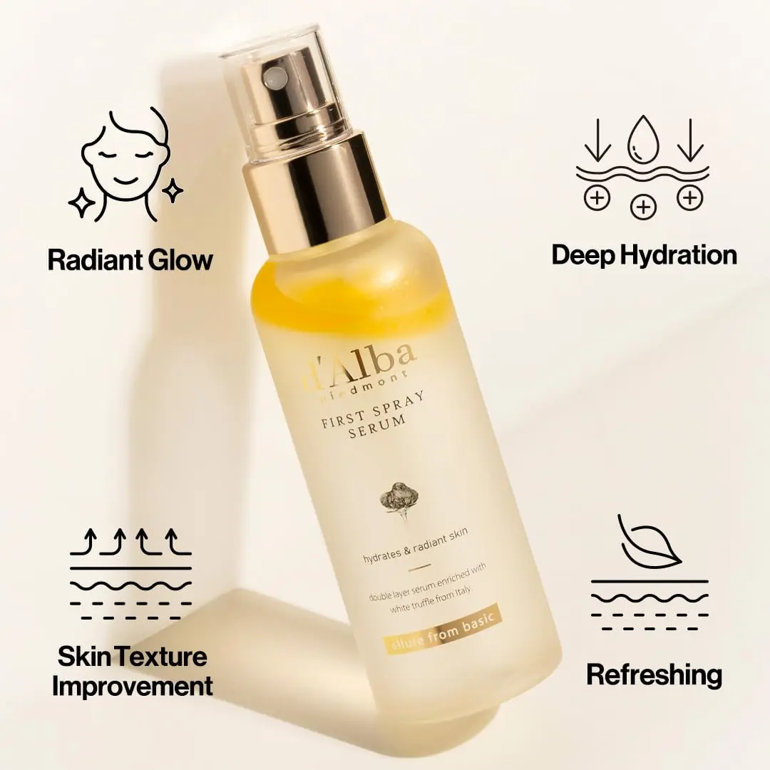 d'alba Piedmont Italian White Truffle First Spray Serum, Vegan Skin Care, Light-weight Face Moisturizer, Glow Serum for Radiant Skin, Non Comedogenic, All In One Mist, Korean Skin Care (3.38 fl oz.) image 5