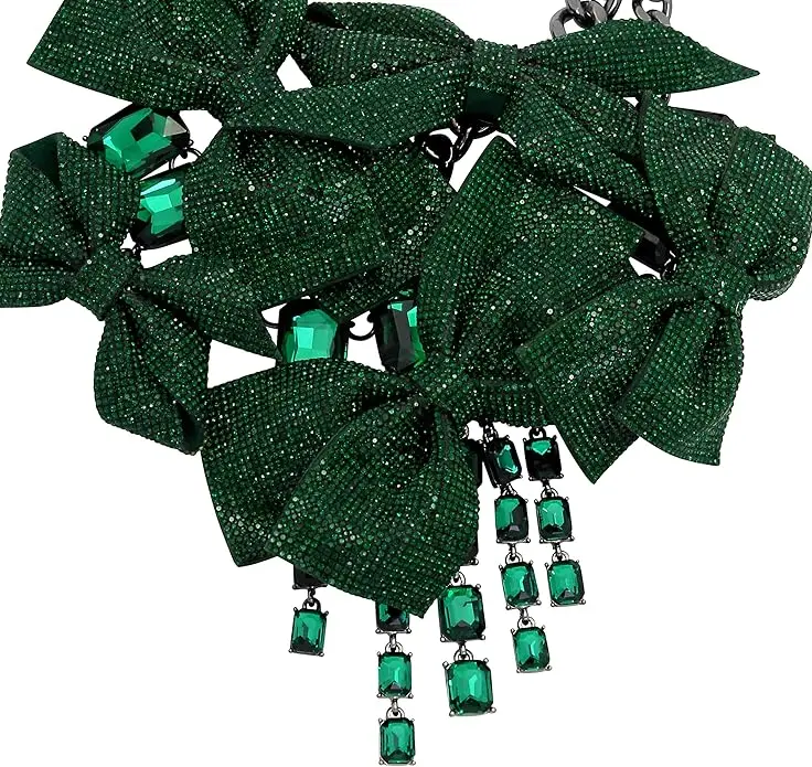 Betsey Johnson Womens Pavé Bow Necklace image 2