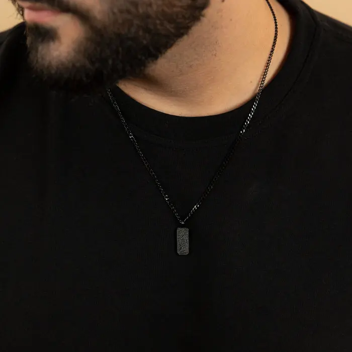 ‘And We Created You In Pairs’ Tag Necklace | Men image 5