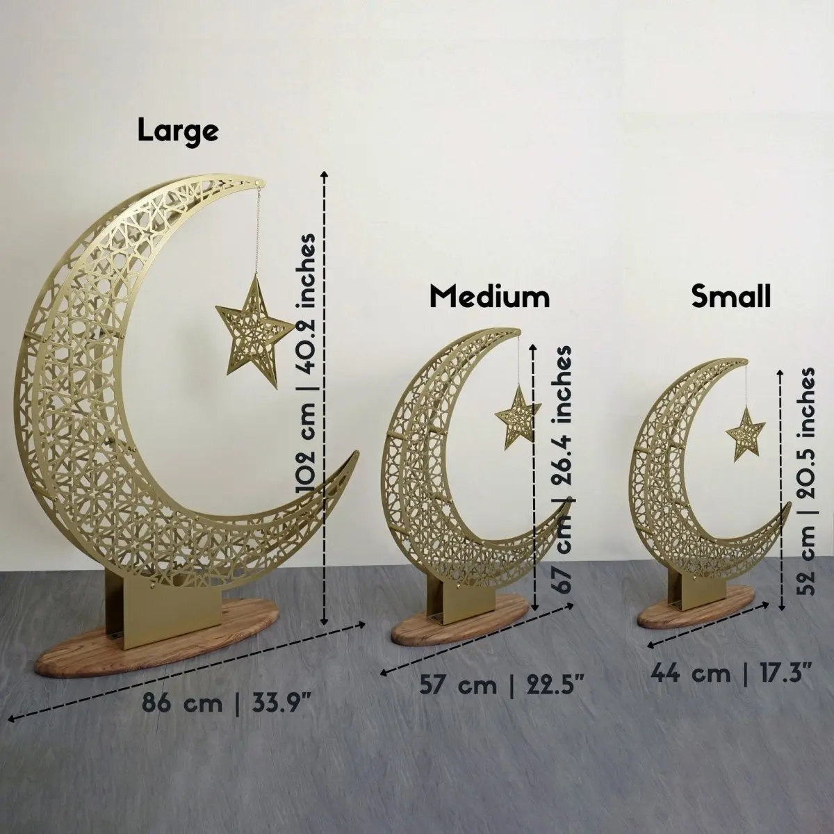 Crescent & Star Ramadan Decor - Metal Islamic Home Decoration image 6