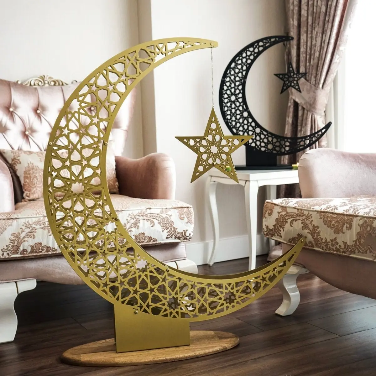 Crescent & Star Ramadan Decor - Metal Islamic Home Decoration image 10