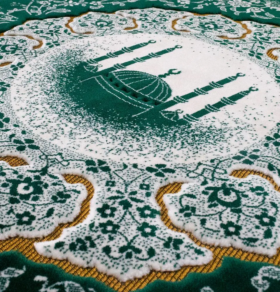 Eid Mubarak Gift Bag Set with Prayer Mat, Prayer Beads, Car Hanger, & Rollerball Perfume - Green image 3