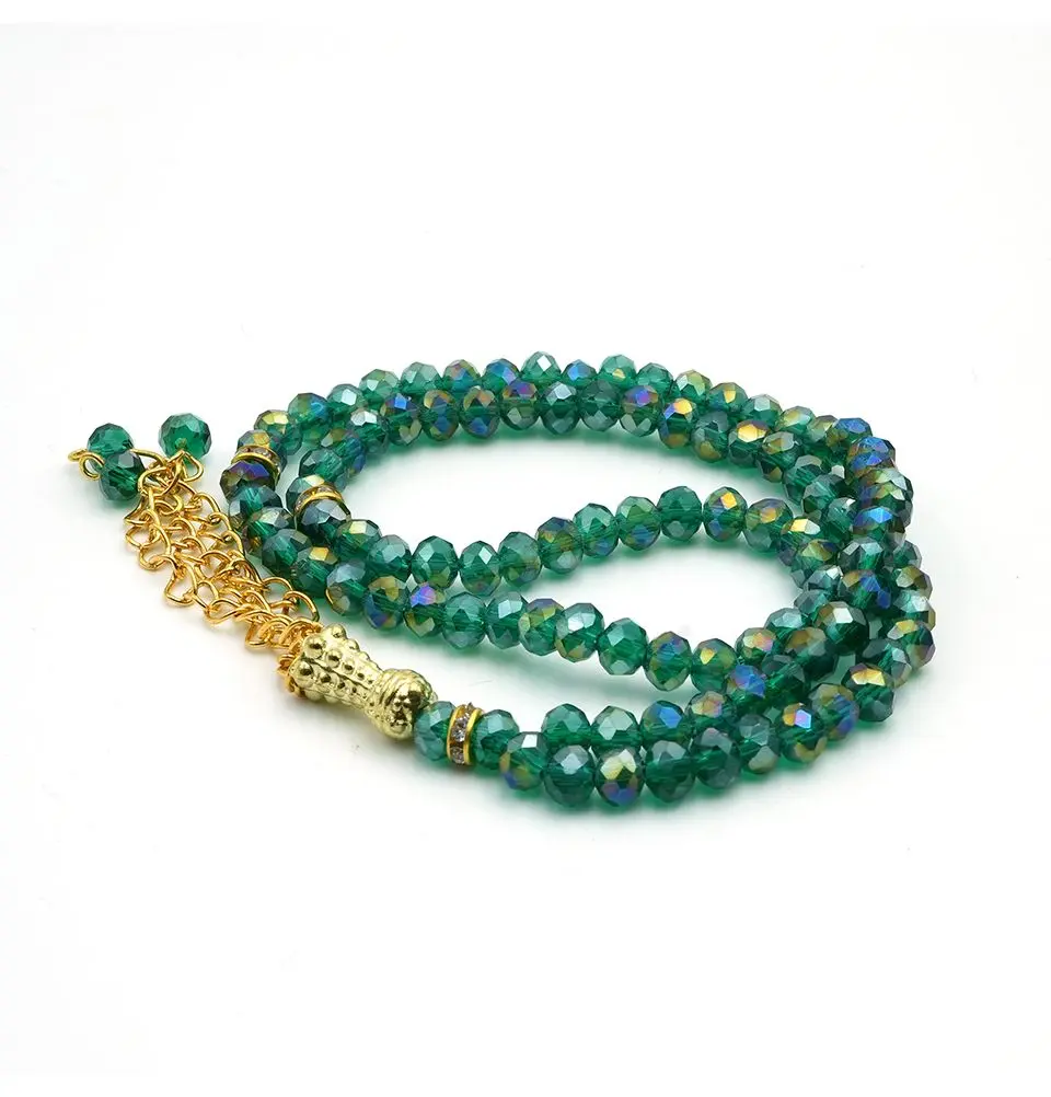 Eid Mubarak Gift Bag Set with Prayer Mat, Prayer Beads, Car Hanger, & Rollerball Perfume - Green image 4