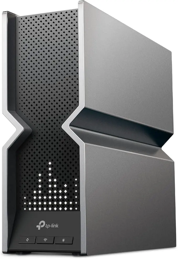 TP-Link Tri-Band BE19000 WiFi 7 Router (Archer BE800) | 12-Stream 19 Gbps | 2 × 10G + 4 × 2.5G Ports | LED Screen | 8 High-Performance Antennas | VPN, Easy Mesh, 4×4 MU-MIMO, HomeShield, Private IoT image 1