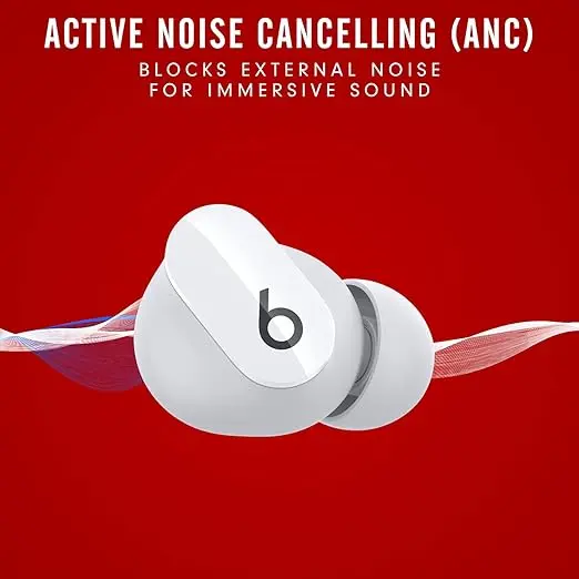 Beats Studio Buds - True Wireless Noise Cancelling Earbuds - Compatible with Apple & Android, Built-in Microphone, IPX4 Rating, Sweat Resistant Earphones, Class 1 Bluetooth Headphones - White image 2