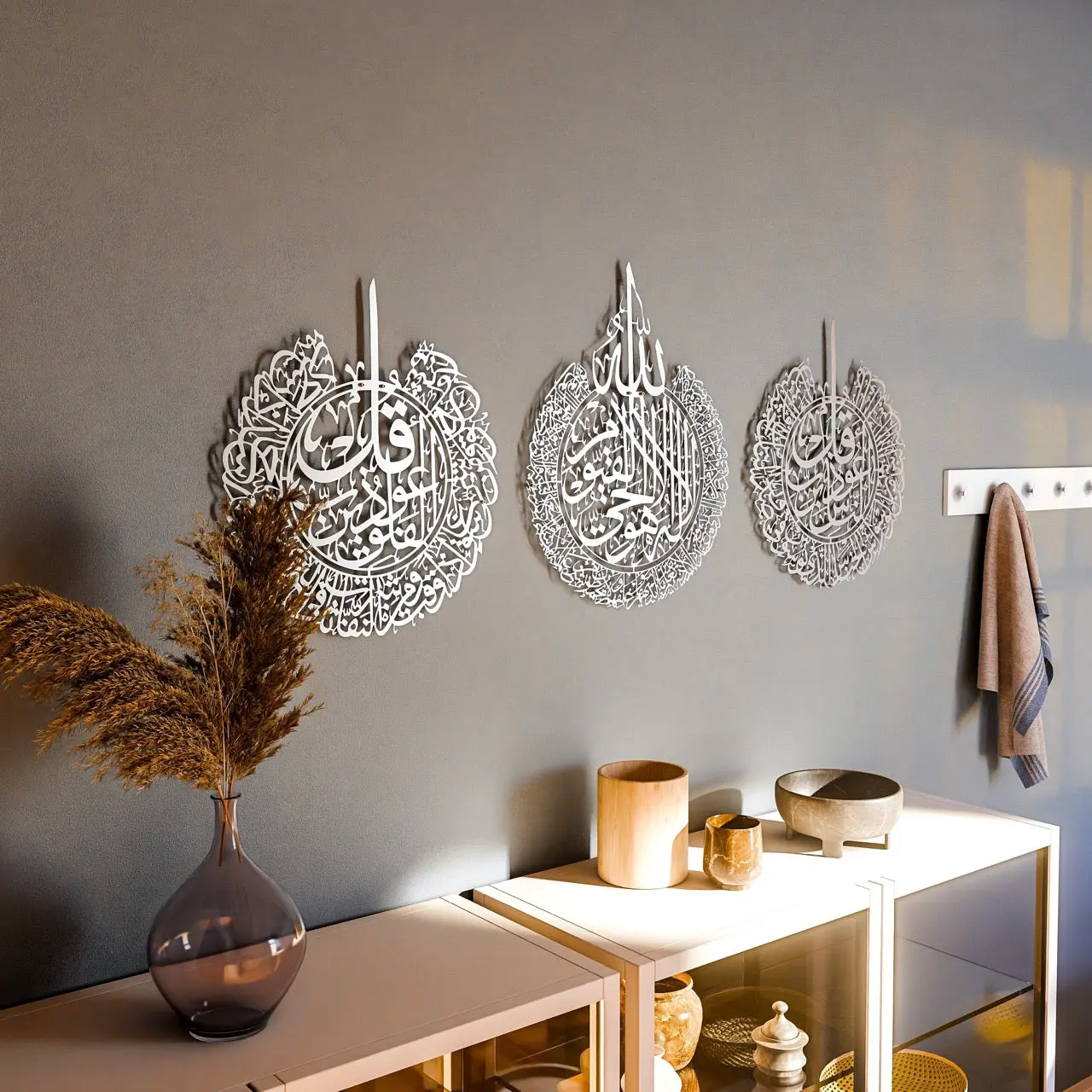 Ayatul Kursi Islamic Wall Art Set with Surah Al Falaq and An Nas image 4