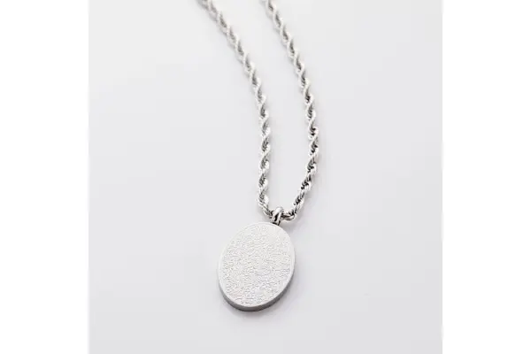 Ayatul Kursi Oval Necklace | Men image