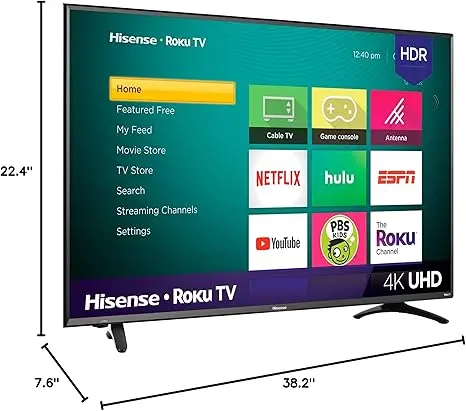 Hisense 43R7E 43-inch 4K Ultra HD Roku Smart LED TV HDR (2019) image 5