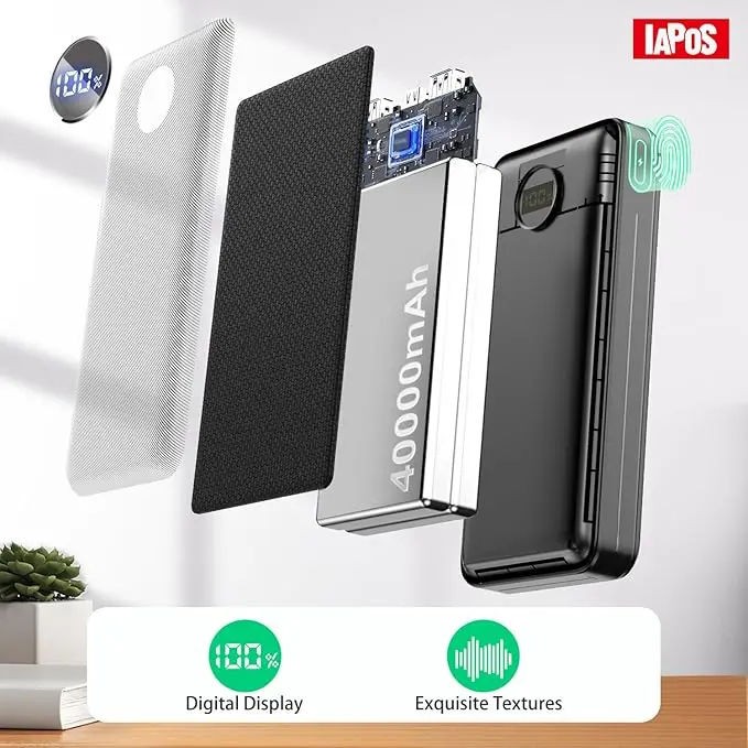 Portable Charger 40000mah Power Bank, USB-C (22.5W) Fast Charging Battery Pack Portable Phone Charger for iPhone 16 Pro/16/15/14/13 Series, Android Samsung Galaxy, Battery Bank for Travel Camping image 5