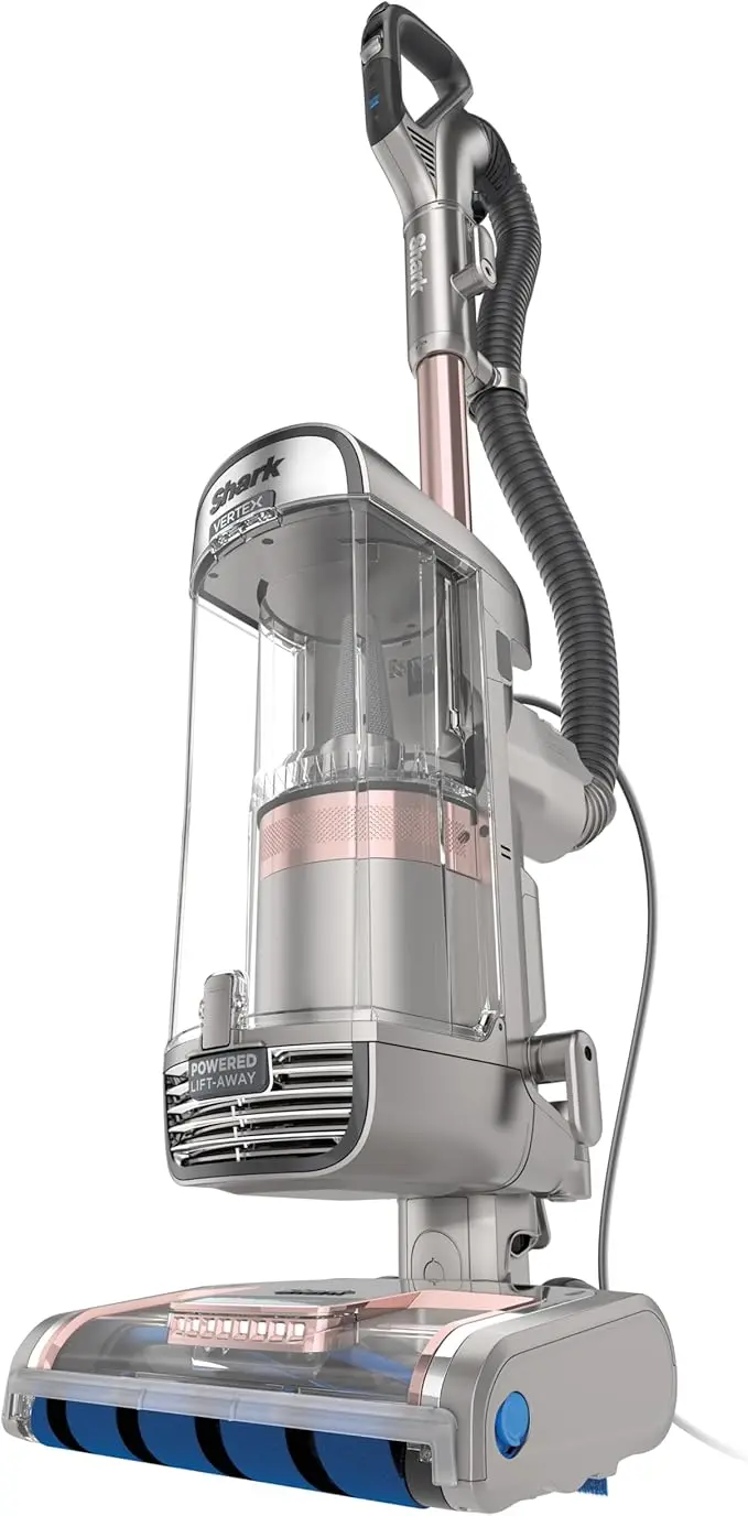 Shark AZ2002 Vertex Powered Lift-Away Upright Vacuum with DuoClean PowerFins, Self-Cleaning Brushroll, Large Dust Cup, Pet Crevice Tool, Dusting Brush & Power Brush, Silver/Rose Gold image 1