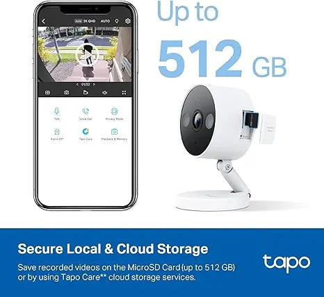 Tapo TP-Link 2K QHD Security Camera, Indoor/Outdoor, 𝟮𝟬𝟮𝟰 𝗣𝗖𝗠𝗮𝗴 𝗘𝗱𝗶𝘁𝗼𝗿'𝘀 𝗖𝗵𝗼𝗶𝗰𝗲, Color Night Vision, Free Person/Pet/Vehicle Detection, Invisible IR Mode, SD Storage, C120 image 3
