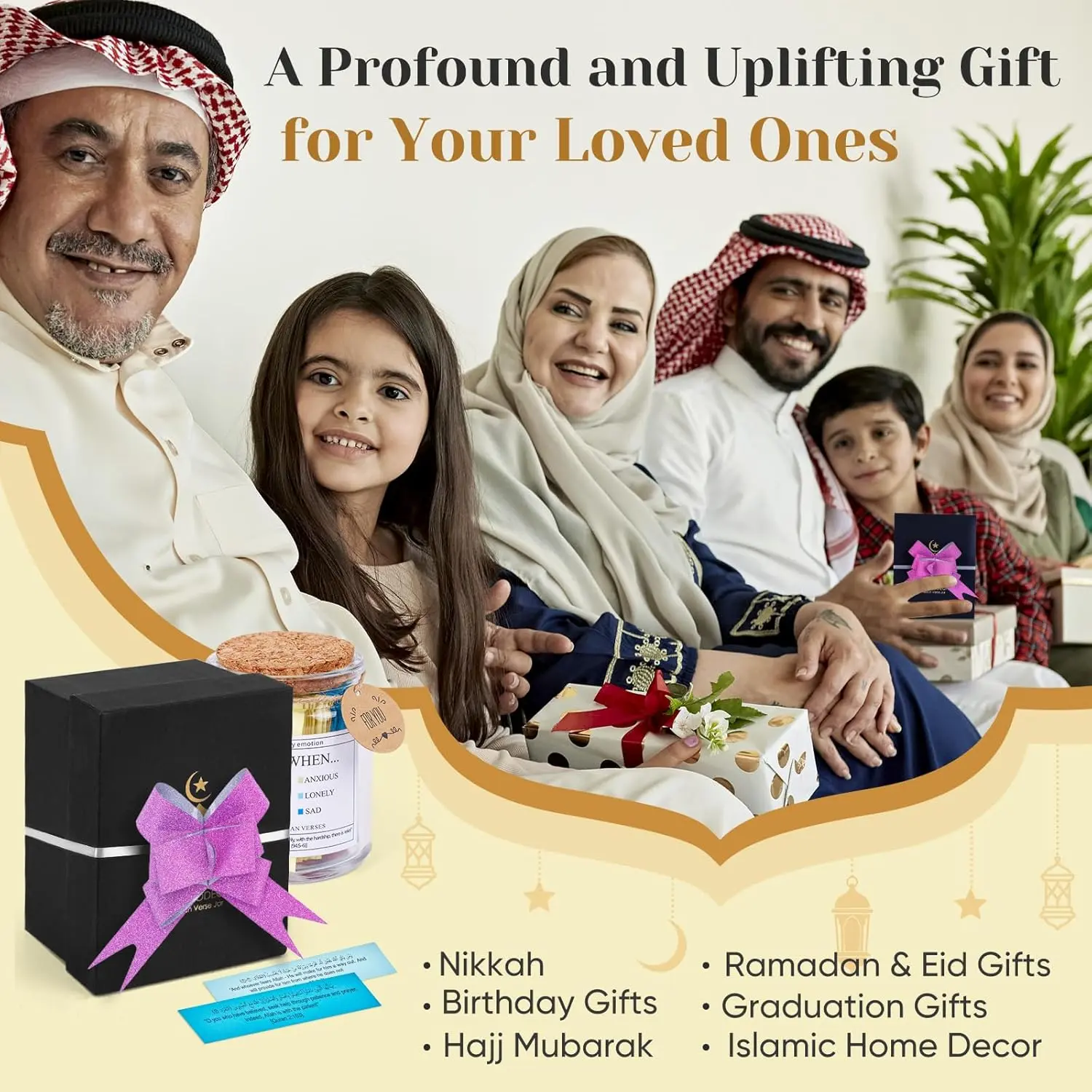 99 Quran Verses Jar in Arabic and English - Islamic Gifts for Muslim Women, Men, Kids - Ramadan & Eid Gifts, Read Me When Quran Jar, Quranic Affirmations, Islamic Decor, Ramadan Decorations for Home image 6