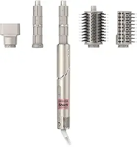 Shark HD430 FlexStyle Air Styling & Drying System, Powerful Hair Dryer Brush & Multi-Styler with Auto-Wrap Curlers, Paddle Brush, Oval Brush, Concentrator Attachment, Stone image 1