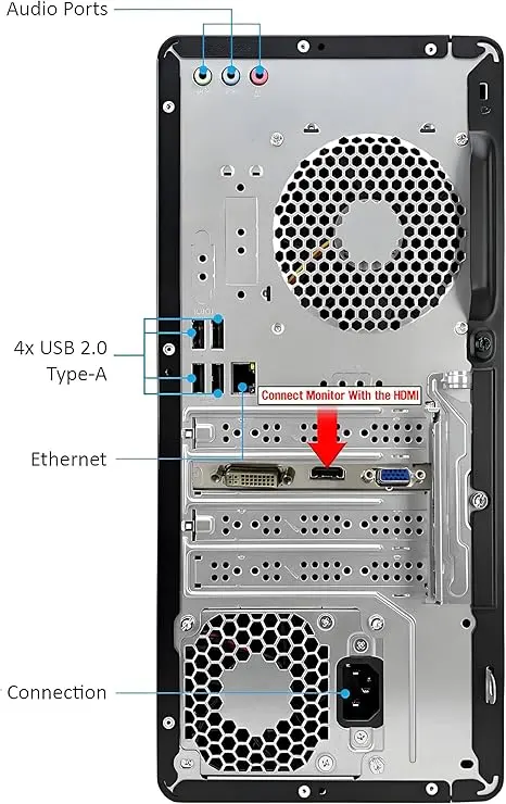 HP Pavilion Desktop Tower Computer, Intel 8-Core i7-11700F up to 4.9GHz, 32GB DDR4 RAM, 1TB PCIe SSD, GeForce GT 610 2GB, WiFi 6, Bluetooth, RJ-45, Type-C, HDMI, KB & Mouse, Windows 11 Pro, WE/PGPY image 3