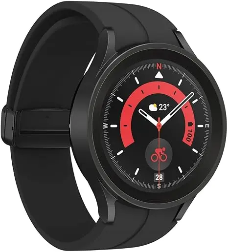 SAMSUNG Galaxy Watch 5 Pro (45mm,WIFI + 4G LTE) 1.4'' Super AMOLED Smartwatch GPS Bluetooth with Sleep Coaching,Bioactive Sensor,Water Resistant R925U (Fast Charger Bundle,Black Titanium) (Renewed) image 2
