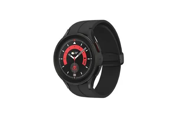 SAMSUNG Galaxy Watch 5 Pro (45mm,WIFI + 4G LTE) 1.4'' Super AMOLED Smartwatch GPS Bluetooth with Sleep Coaching,Bioactive Sensor,Water Resistant R925U (Fast Charger Bundle,Black Titanium) (Renewed) image