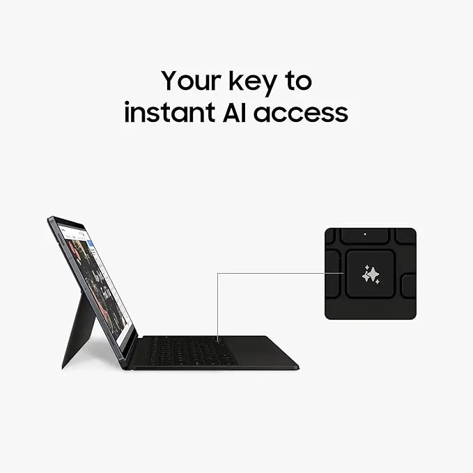 SAMSUNG Galaxy Tab S10+ Book Cover Keyboard AI Key, Detachable Platform, PC-Like Experience, Adjustable Viewing Angles, Wireless Keyboard Sharing, US Version, Black image 5