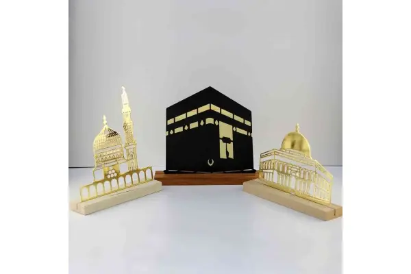 Masjid Al Aqsa, Masjid Al-Haram, Masjid An-Nabawi Islamic Tabletop Decor image