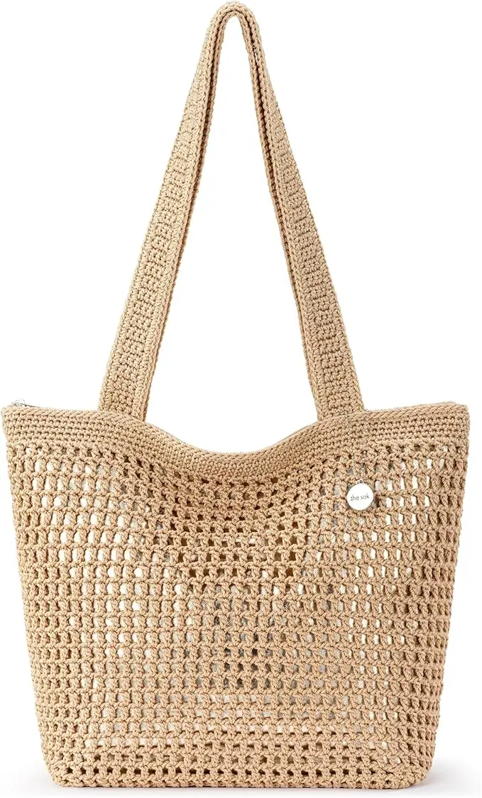 The Sak Casual Classics Tote Bag - Hand Crochet Woman's Purse For Everyday, Travel, Beach Bag - Handbag With Shoulder Straps image 1