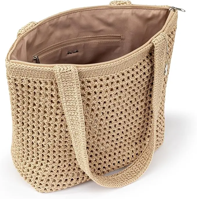 The Sak Casual Classics Tote Bag - Hand Crochet Woman's Purse For Everyday, Travel, Beach Bag - Handbag With Shoulder Straps image 5