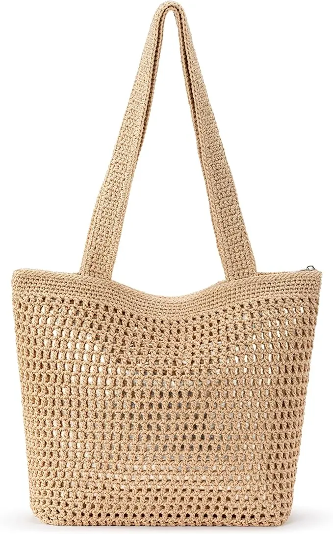The Sak Casual Classics Tote Bag - Hand Crochet Woman's Purse For Everyday, Travel, Beach Bag - Handbag With Shoulder Straps image 6