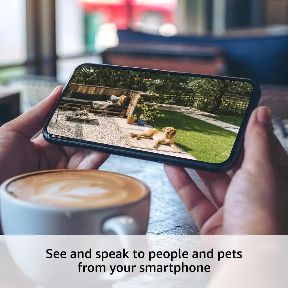 Blink Outdoor 4 (newest model), Wireless smart security camera, two-year battery, 1080p HD day and infrared night live view, two-way talk – 3 camera system image 3