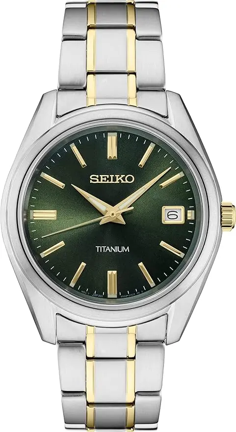 Seiko Mens Essential TI TT Green Dia image 1