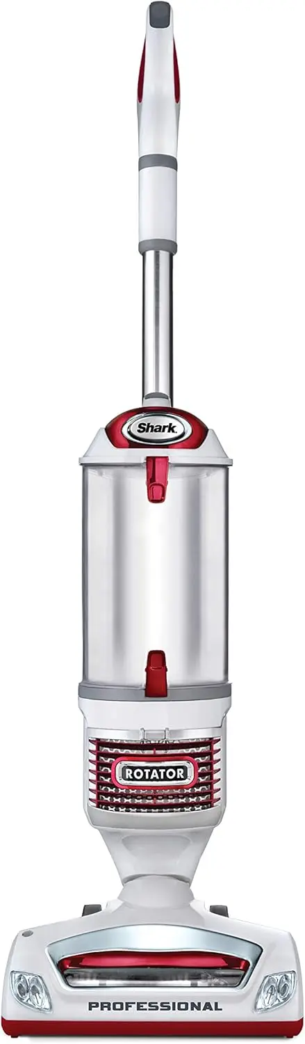 Shark NV501 Rotator Professional Lift-Away Upright Vacuum with HEPA Filter, Swivel Steering, LED Headlights, Wide Upholstery Tool, Dusting Brush & Crevice Tool, White/Red image 1