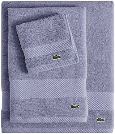 Lacoste Heritage Supima Cotton Bath Towel, Light Denim, 30" x 54" image 2